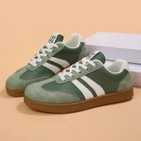 2026 New Lightweight Comfortable Sneakers for Women Fashion Striped Lace Up Sports Shoes Woman Casual Breathable Green Sneakers - Image 4