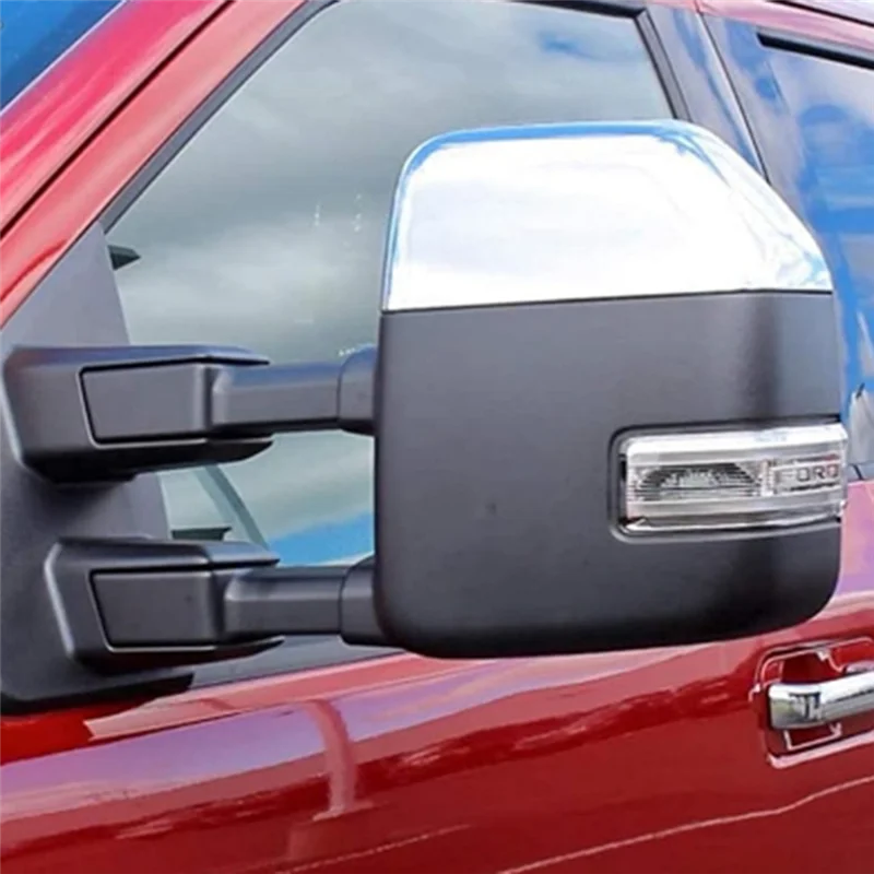 

AU28-крышка бокового зеркала автомобиля для Ford F250 F350 F450 F550 2017-2023, верхний полухромированный корпус зеркала, автомобильный комплект