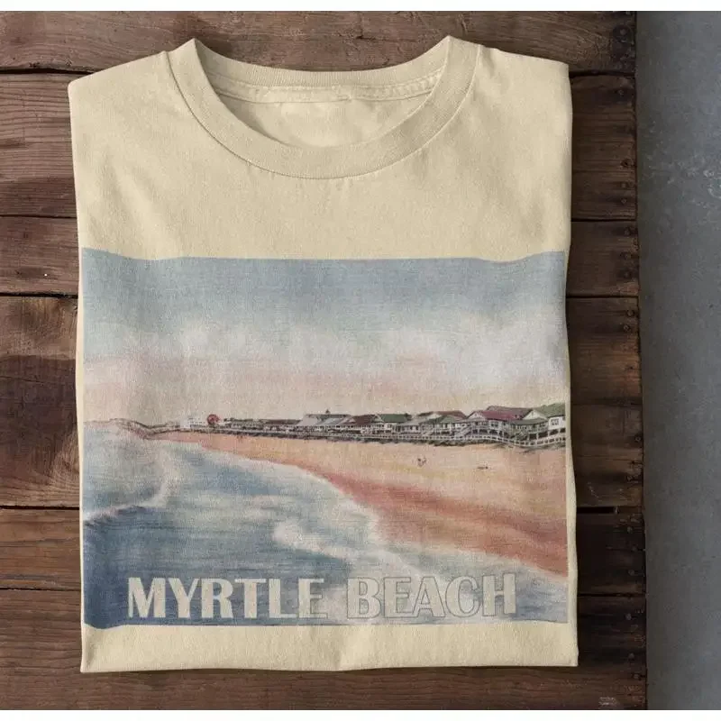 Myrtle Beach T Shirt South Carolina SC Travel SweaT Summer Vacation Retro State Top