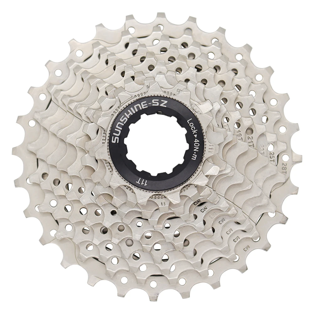 SUNSHINE 11 Speed 11-28T/32T/36T/40T/42T/46T/50T/52T Cassette MTB Road Bike Silvery Cassette For Shimano Sram