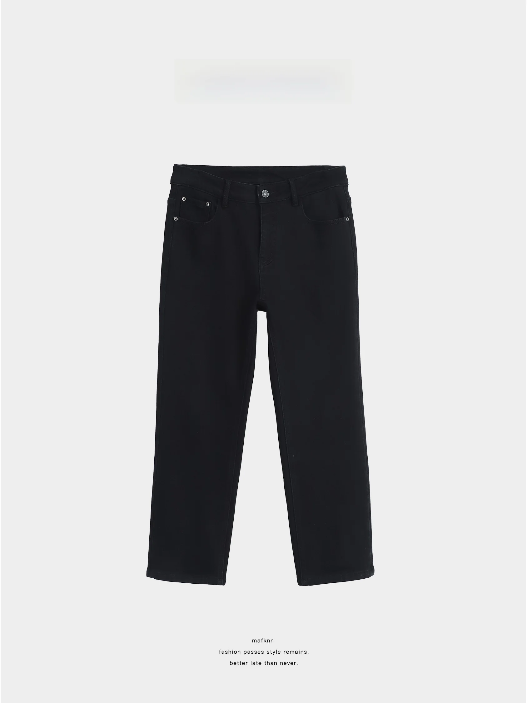 

JiJi Private Collection plus Size Fleece Lined Black Denim Pants Four Way Stretch Autumn Winter Women's Straight Leg Jeans