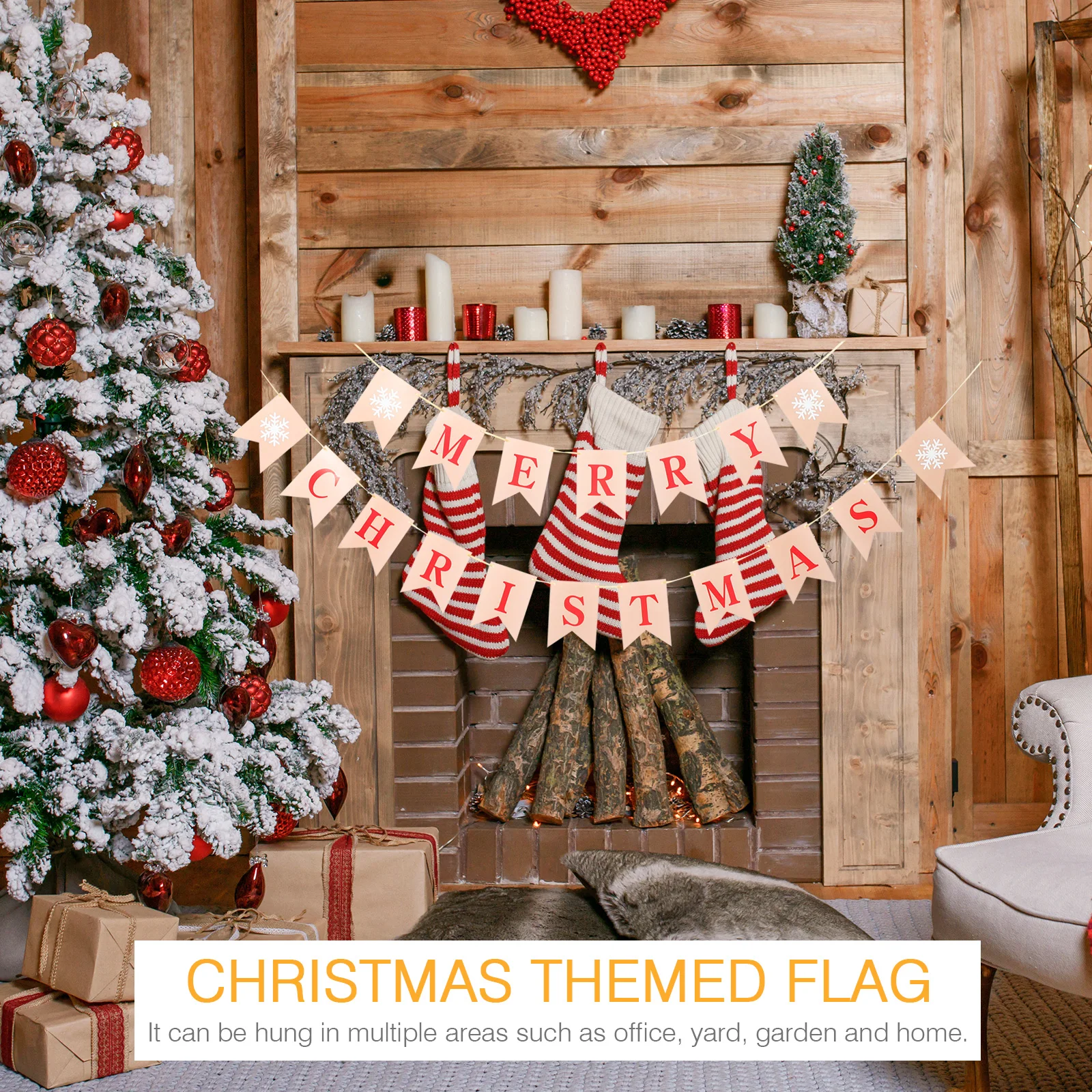 

2 set 2 Sets Christmas Banners Decorative Hanging Party Supplies Xmas Decor Merry Banner For Photo Booth Wall Background Fresh