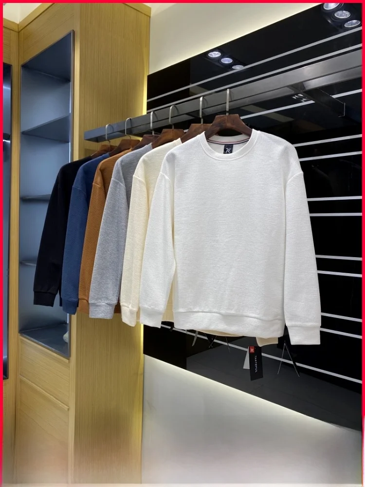 

Men's Casual Long Sve round Ne Sweatirt Breathable Comfortable Autumn Winter Polyester Nylon Fabric Versatile Basic Sle