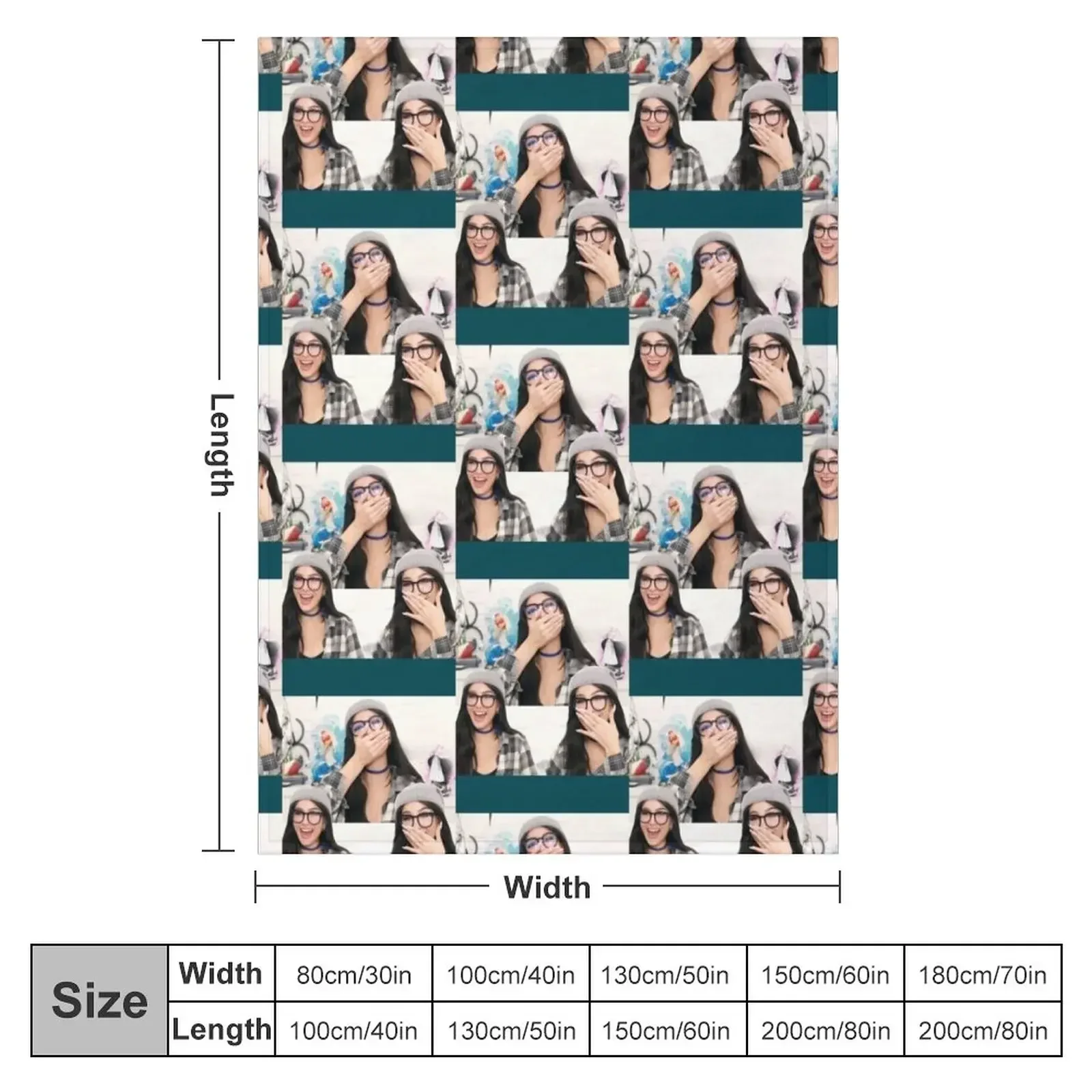 Sssniperwolf laughing collage Throw Blanket bed plaid Quilt Blankets