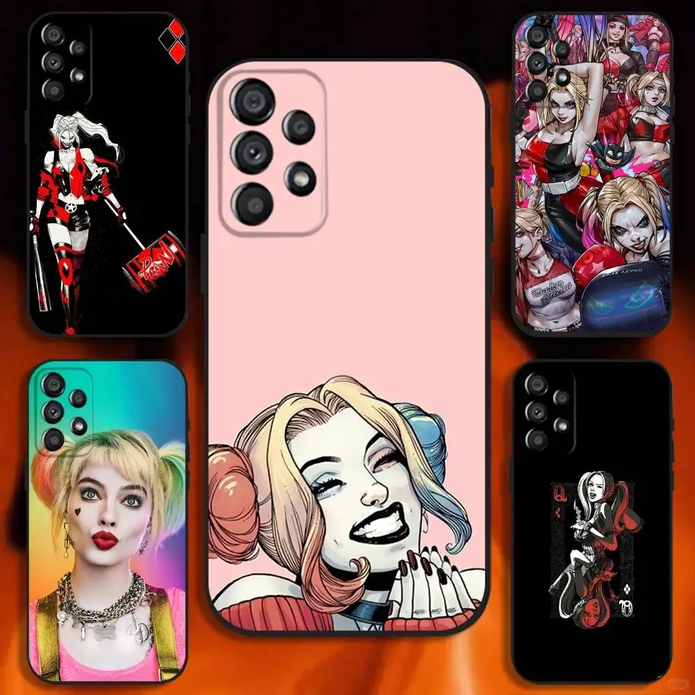 

H-Harley Q-Quinn Phone Case For Samsung Galaxy A20,A21s,A22,A31,A32,A52,A53,A72,73,A80 Soft Black Cover