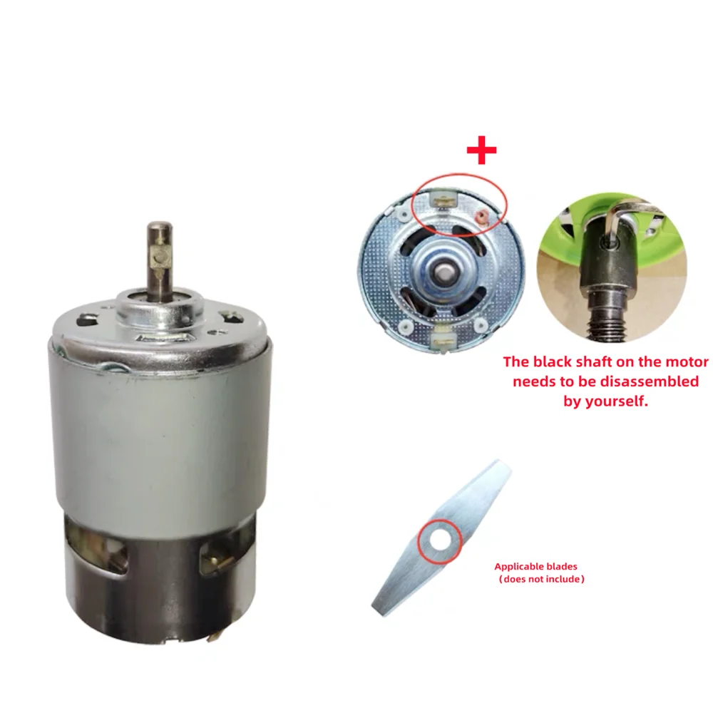 Lithium Electric Lawn Mower DC Motor Parts 12V 21V 24V 36V 42V 48V Universal 775 755 Repair DC Motor