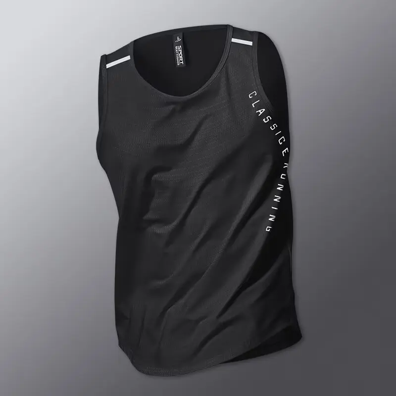 Sports vest men's fitness summer ice silk top running sleeveless quick drying clothes, camisole loose basketball training t-shir image 2