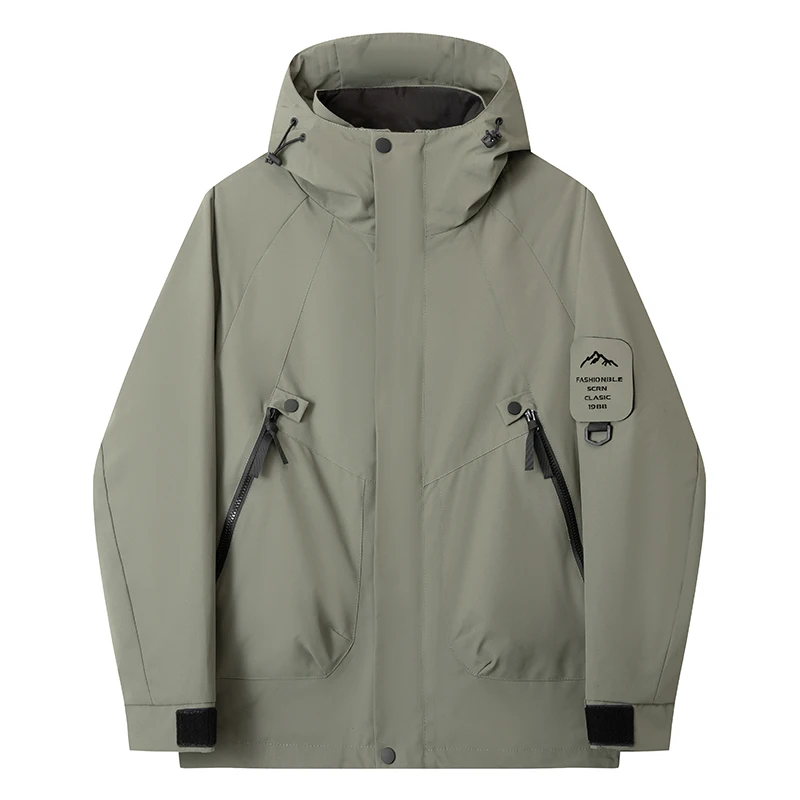 ARC Spring and Autumn Hardshell Jacket for Men Sports Ski Camping Casual Fashion Outdoor Mountaineering Tour Windstorm Jacket