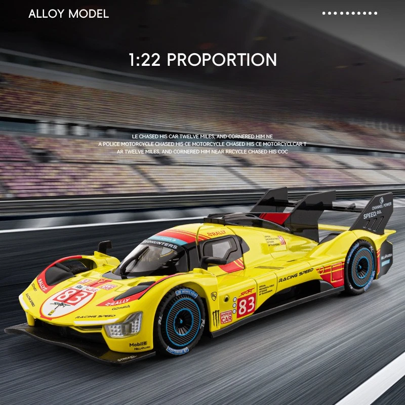 Simulation 1:22 Scale Le Mans 499 Racing Car Model Sound and Light Pull-Back Children's Toy Car Collection Miniature Voiture