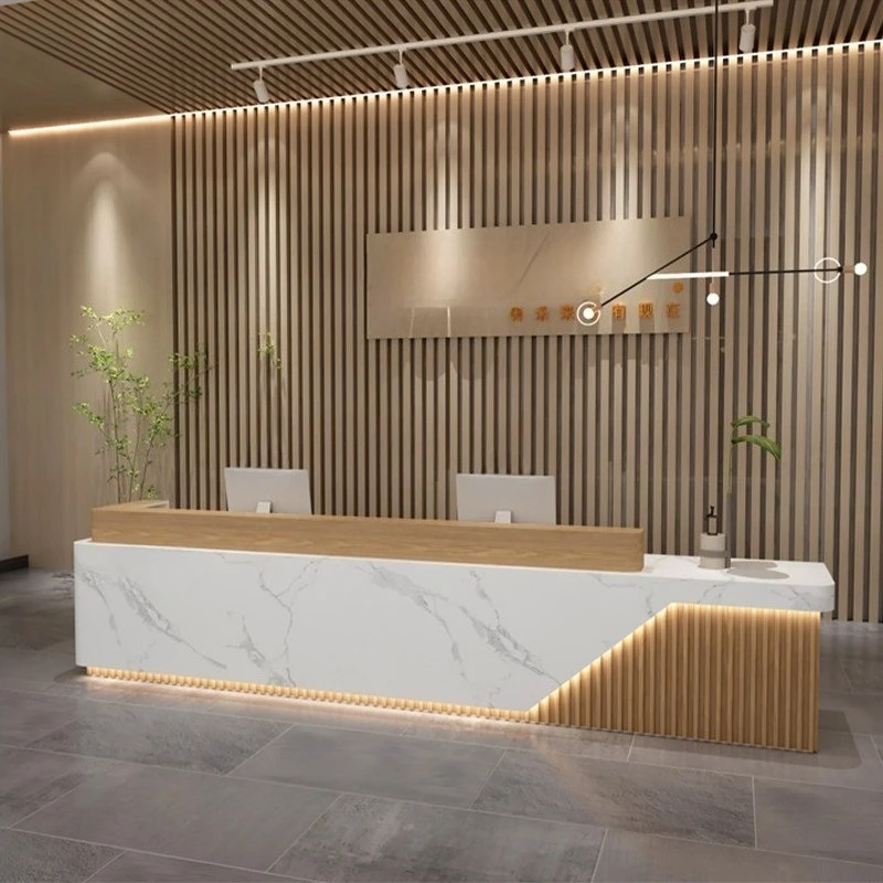 Custom Size Baking Paint Company Welcome Front Desk Hospital Clinic Guidance Reception Desk