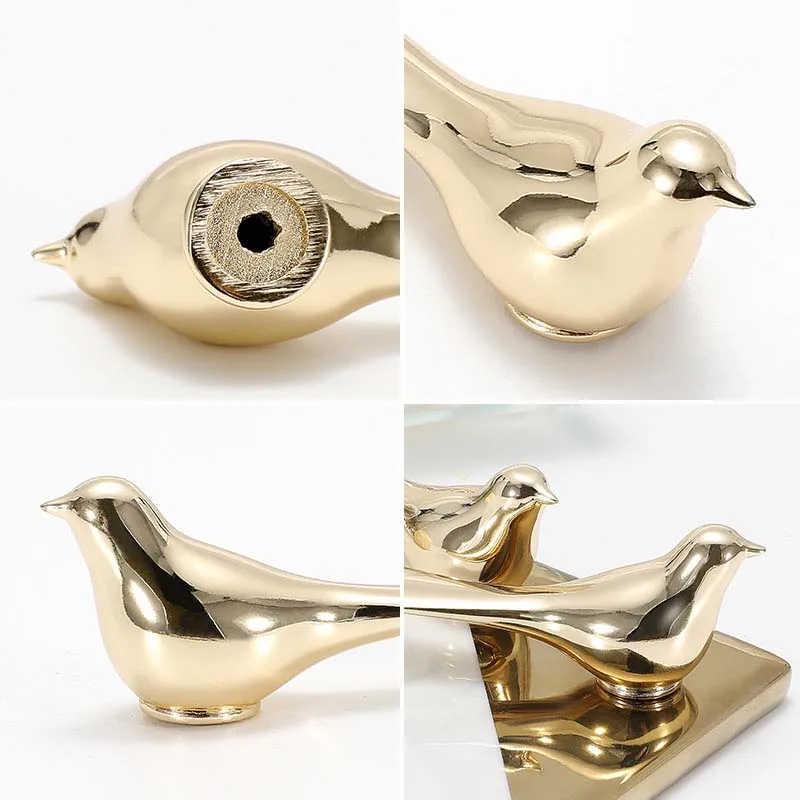 Single Hole Decorative Cabinet Handle Gold Simple Cabinet Door Handle Bird Hardware Accessories Knobs for Dresser Drawer Knobs