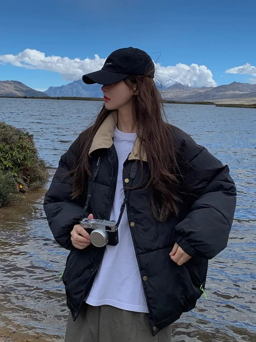 

Parkas Womens Nieve Winter Polyamide Downfilled Double-Layered Multi-Pockets Concealed Outdoor Functional Warm-Keeping Hiking OL