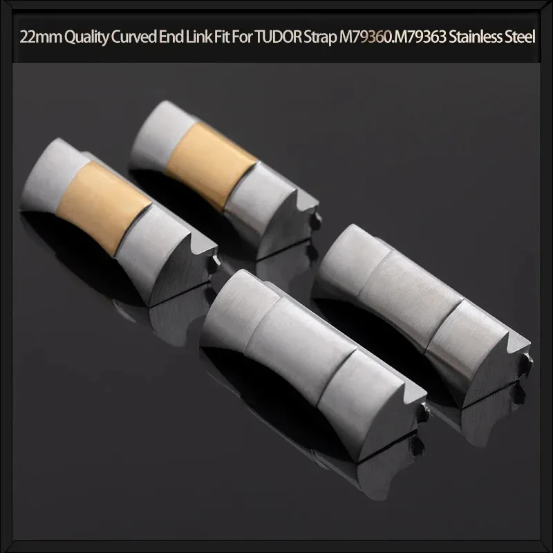 20/22 مللي متر وصلة نهاية منحنية مناسبة لحزام TUDOR M79360.M79363 حزام الساعات من الفولاذ المقاوم للصدأ ملحقات الساعة اتصال الفرقة 1958 39 مللي متر