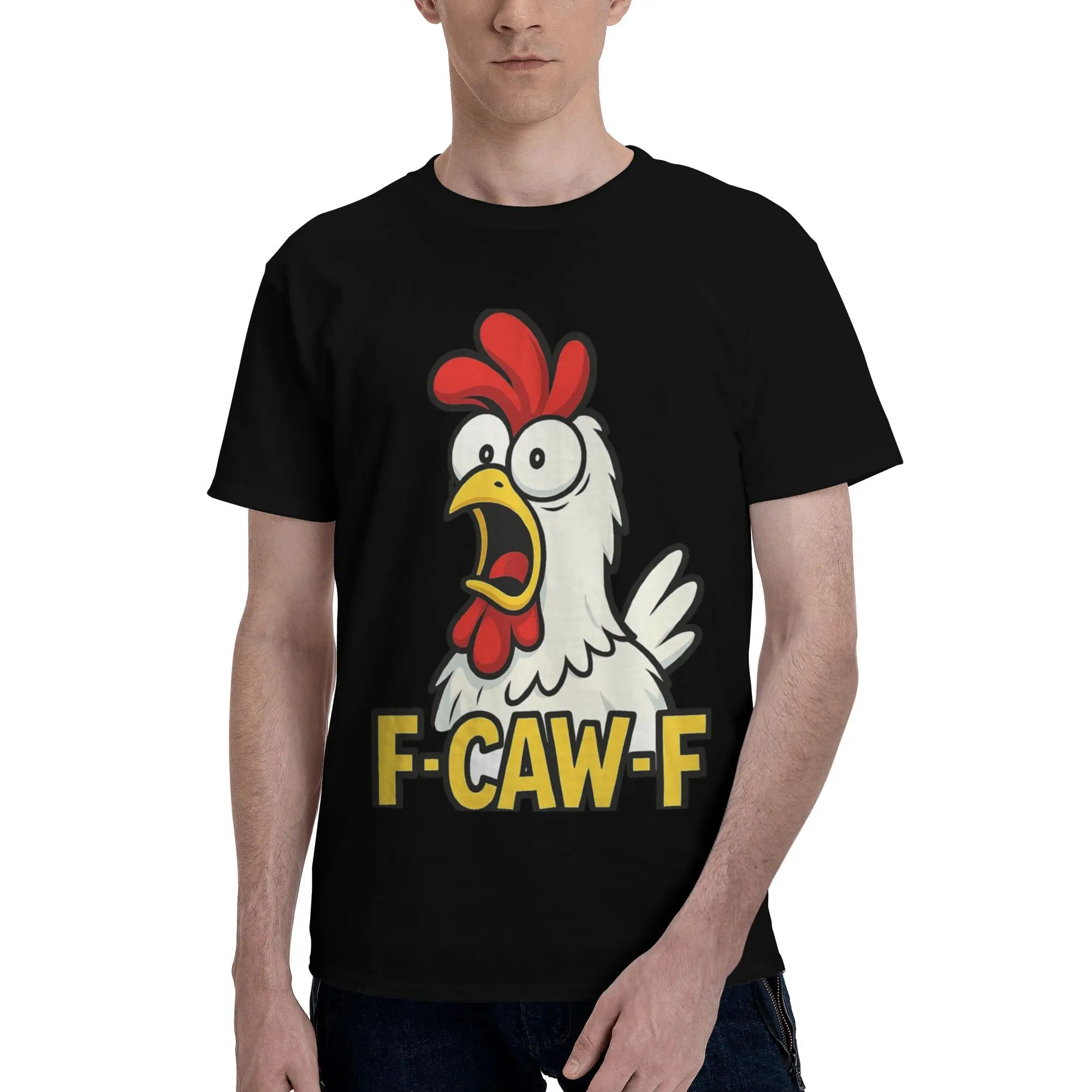 

Funny F-Caw-F Chicken FCAWF Tee Shirt for Men Women Fashion T Shirts 100% Cotton Clothing