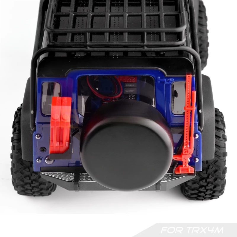 Symulowany tylny drążek ze stali nierdzewnej Antypoślizgowa blacha dekoracyjna Akcesoria do samochodów gąsienicowych 1/18 RC Traxxas TRX4M Defender Parts