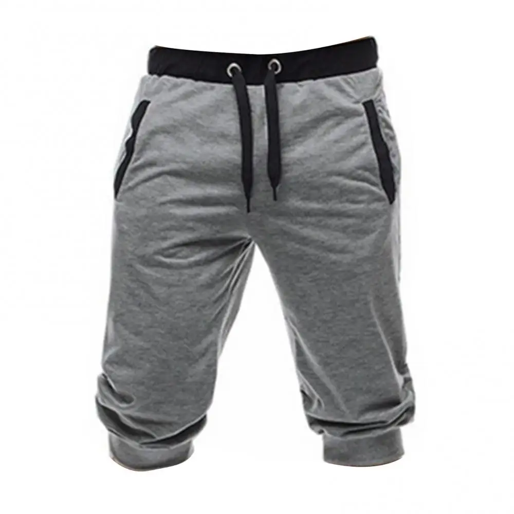 Men Summer Harem Pants Slacks Shorts Sport Sweatpants Drawstring Jogger Trousers