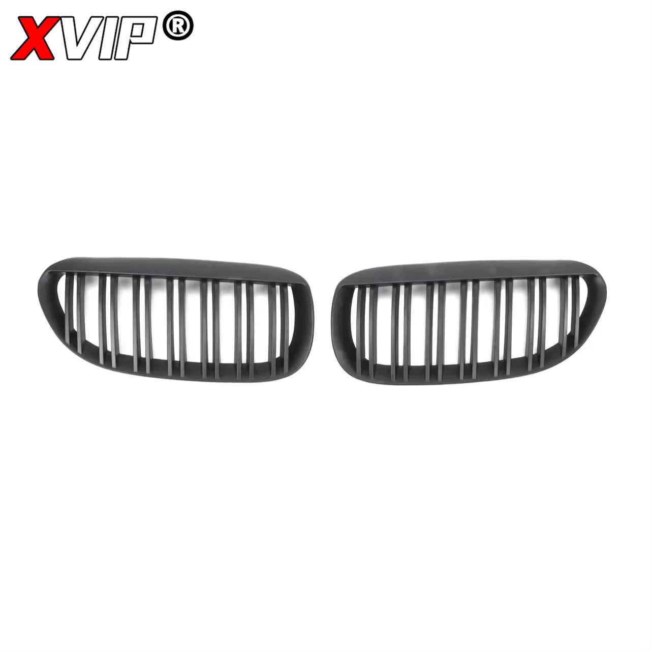 XVIP Glossy Black Single Line Style Car Front Bumper Grilles For BMW 6-Series E63 E64 2004-2010 Matte Racing Grill Accessories