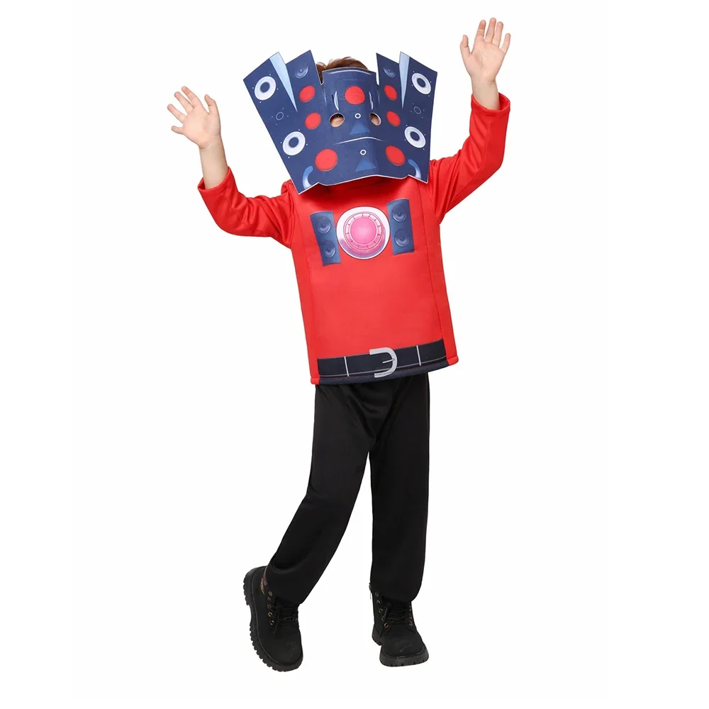 Vêtements de Cosplay de Toilette Skibidi pour Garçon et Fille, Ensemble Complet de Costume d'Halloween, avec Haut-Parleur de Jeu, Appareil Photo, Titan, TV, pour Homme, Enfant