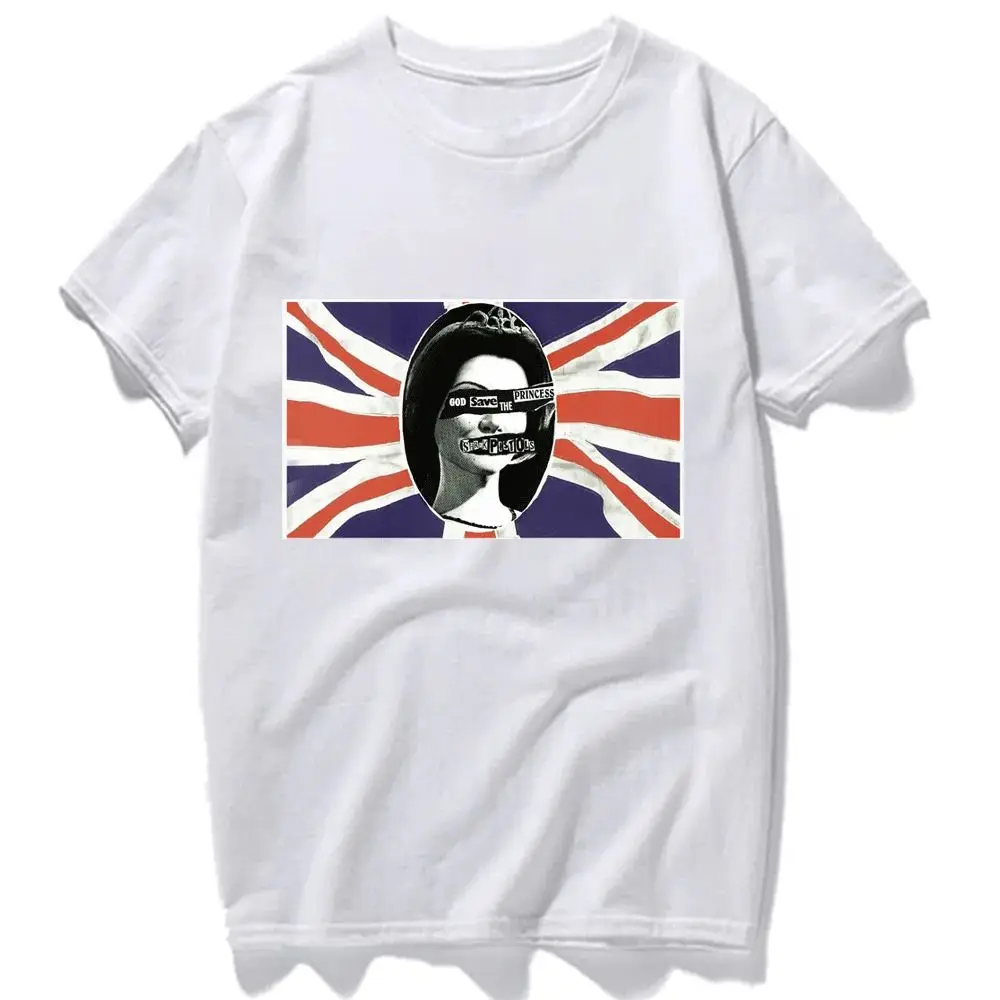 God Save The Queen T-Shirt Male Short-sleev O-neck Retro Print Tee Men Classic Nostalgia Style Camisetas Casual Street Shirt