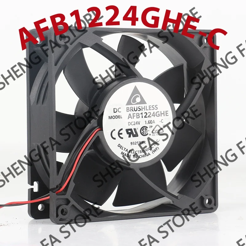 AC EC 12038 120x120x38MM 12CM High air volume brute Force inverter chassis Delta 5V 12V 48V DC24V 1.60A cooling fan AFB1224GHE-C
