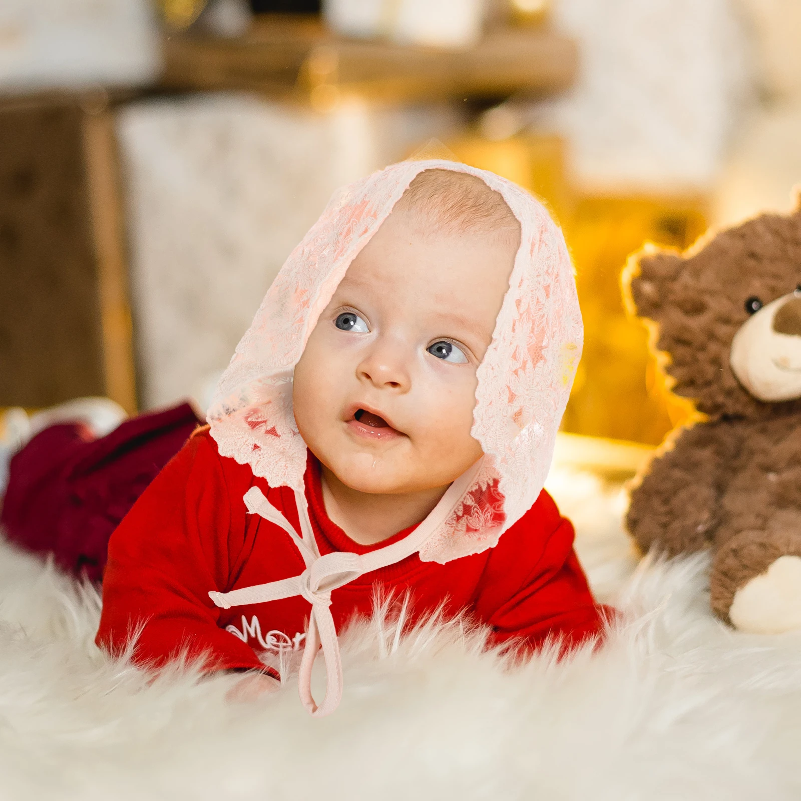 

Кружевная шапка, регулируемый дышащий летний чепчик для маленьких девочек, реквизит для фотосессии, кружевная шапка для малышей, солнцезащитная шапка для малышей