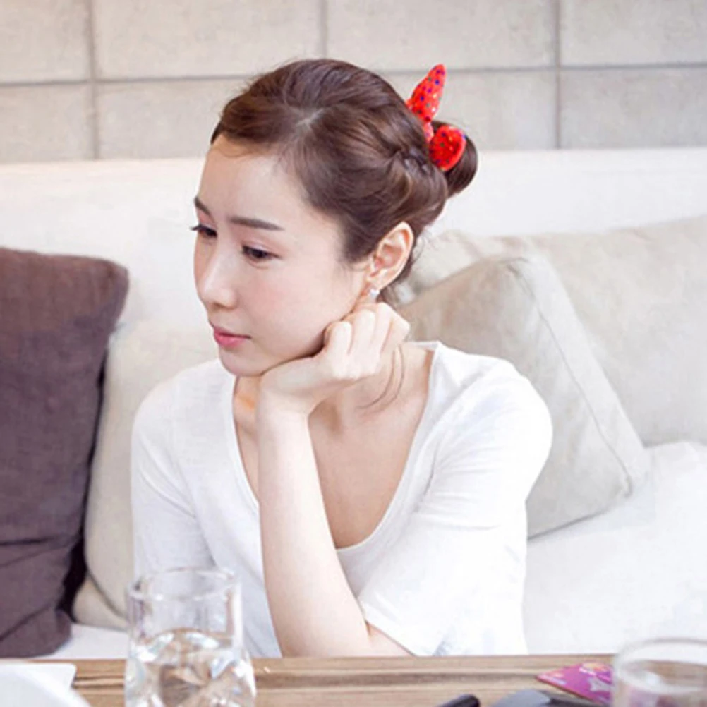 

20pcs Rabbit Ear Hair Bands Stretchy Durable Elastic Bow Headbands for Women Girls Ponytail Braiding Hairdos Accessories