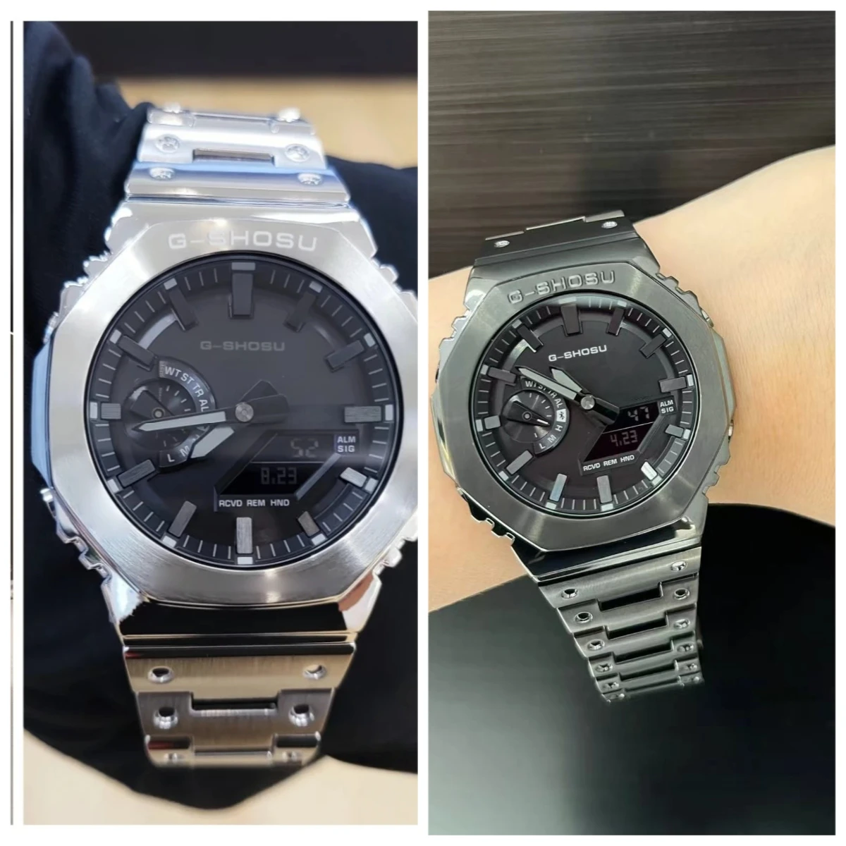 

Digital Unisex Watch Outdoor Sports Dual Display LED Full Function Steel Strap GMB Series