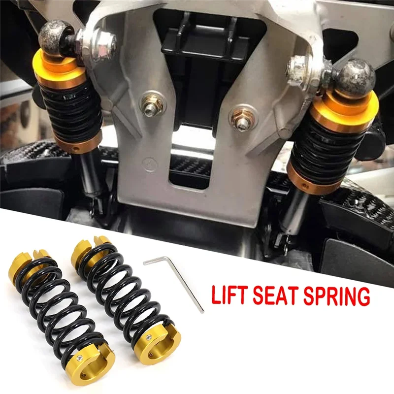 Motorcycle Lift Seat Spring Auxiliary Spring for Yamaha TMAX 530 T-MAX 560 T-MAX SX DX Supports Shock Absorbers(Black)