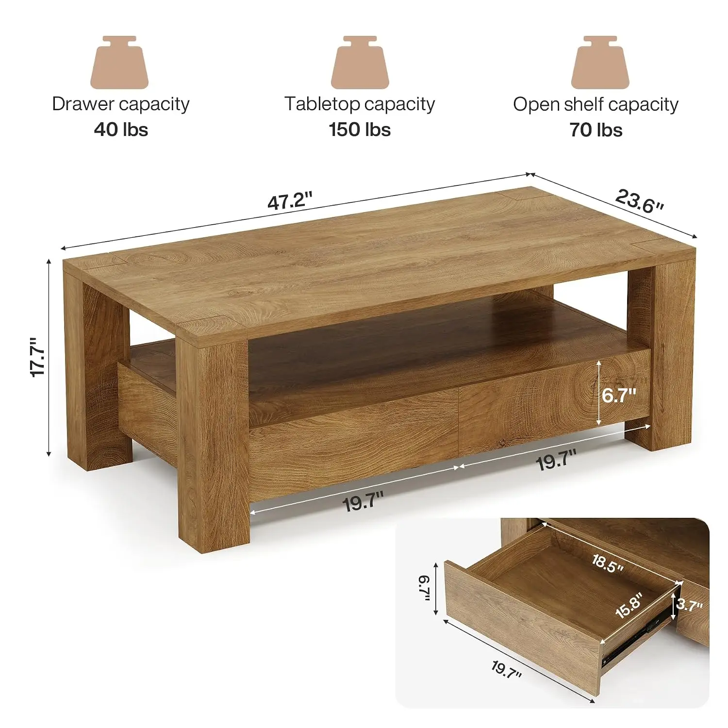 Farmhouse Coffee Table, 47