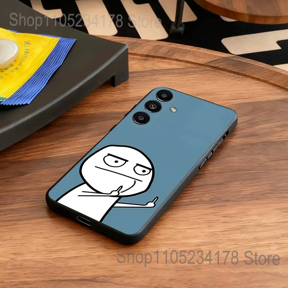 Divertente M-Middle Finger Custodia per telefono per Samsung S24 S22 S25 Ultra S9 S20 FE S23 Plus S10 S21 Antiurto Funda Cover
