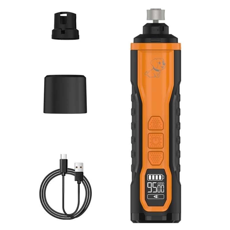 

Gentle Pet Rechargeable Electric Claw Trimmer with 3 Grinding Heads - Pet Nail Grinder for Small Medium Dogs And Cats