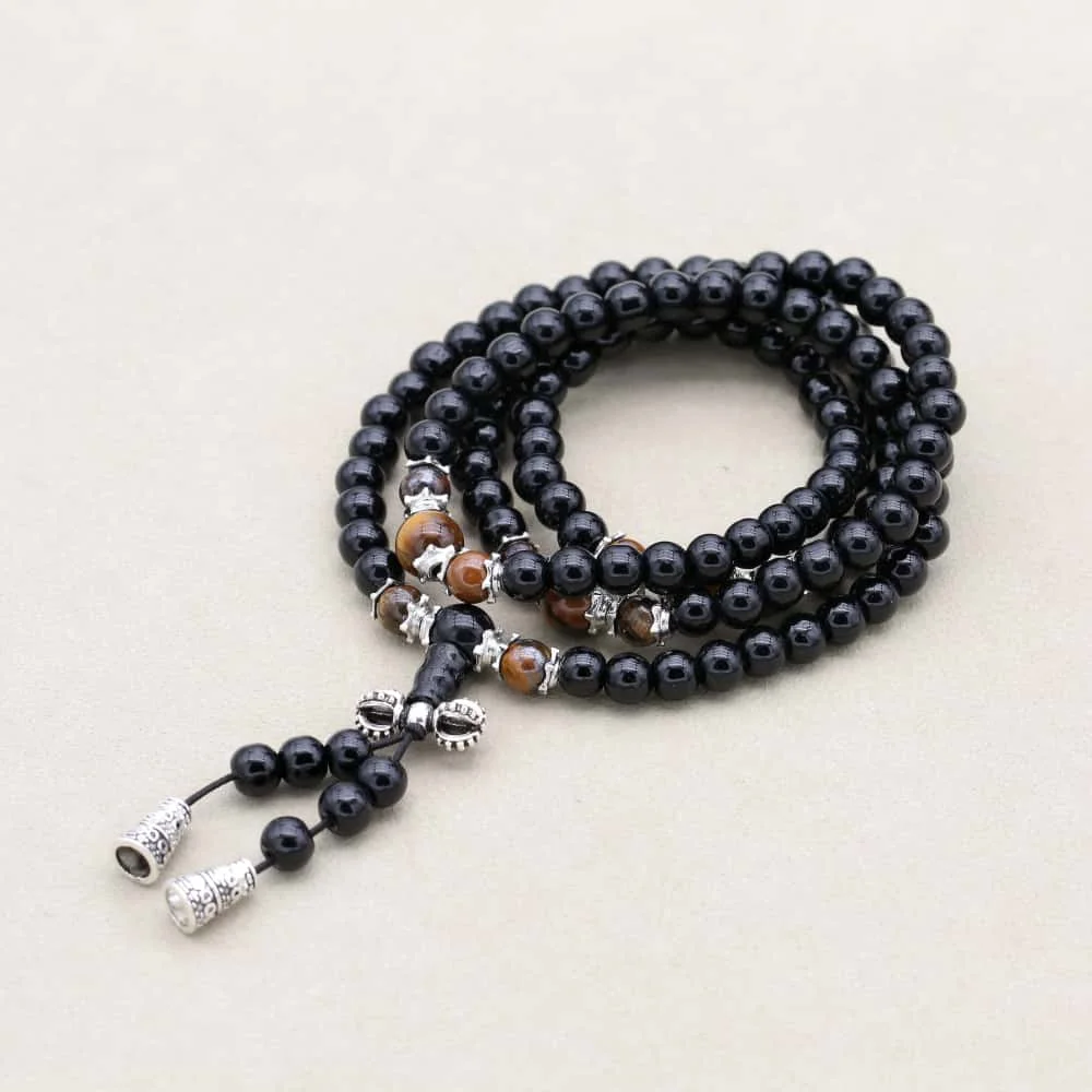 Fashion Jewelry Making Kits 108beads 6mm Obsidian Beaded Bracelets