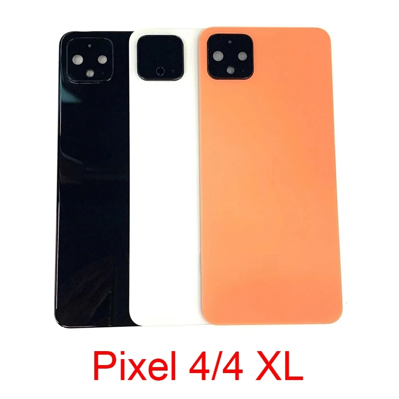 

For Google Pixel 4 XL 4XL Phone New Back Glass Cover With Camera Lens Adhesive Black White Orange Replacement Parts