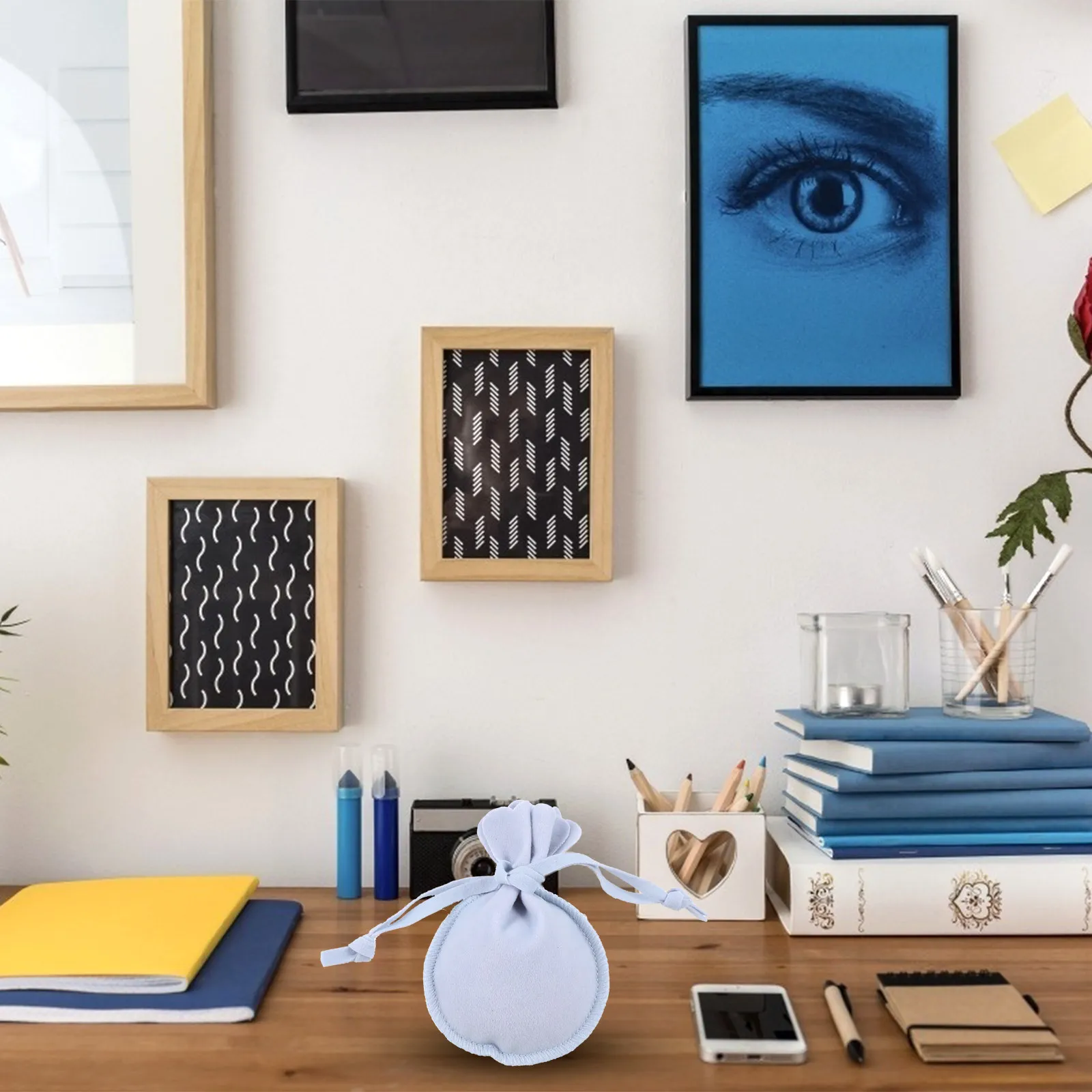 

20 шт. фланелевых мешочков для хранения украшений, небесно-голубые подарочные мешочки на шнурке, маленькие портативные упаковки для подарков на праздники и вечеринки