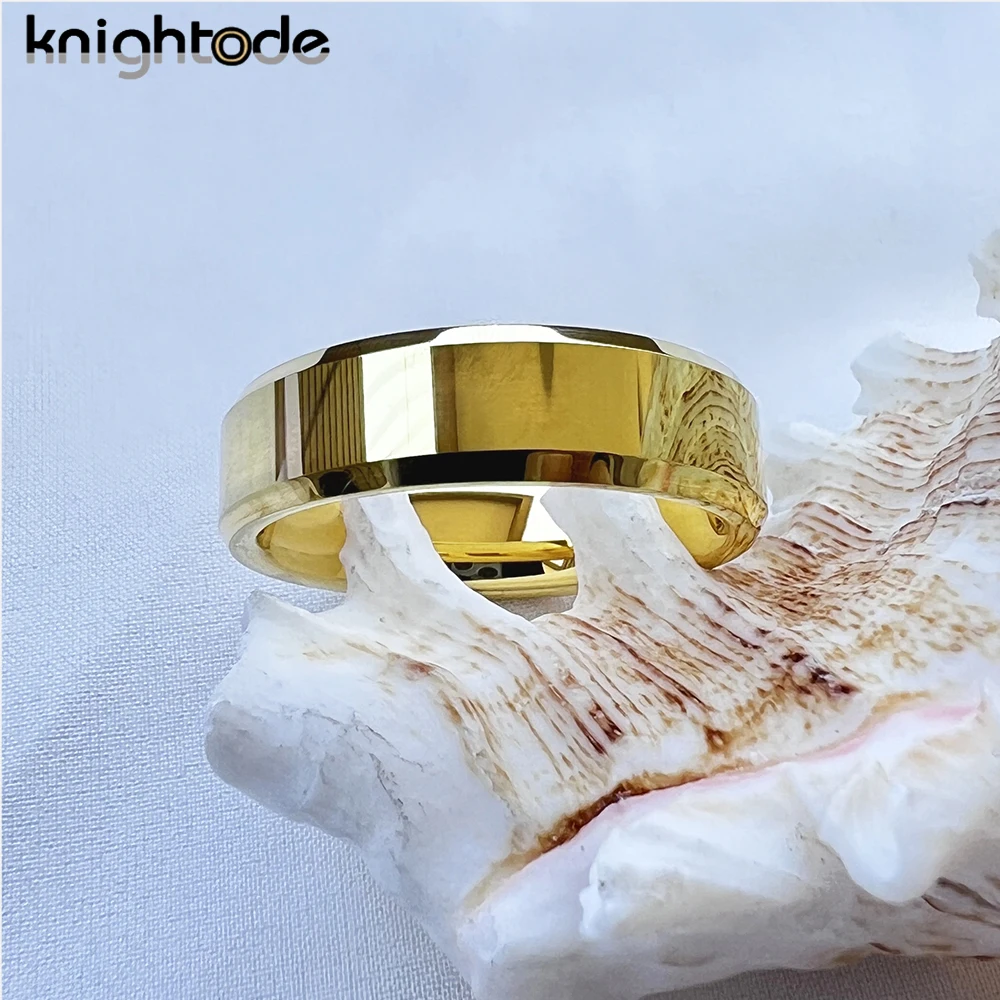 男性と女性のための古典的なタングステンカーバイドバンド,誕生日プレゼント,フラットポリッシュ,幅6mm,8mm