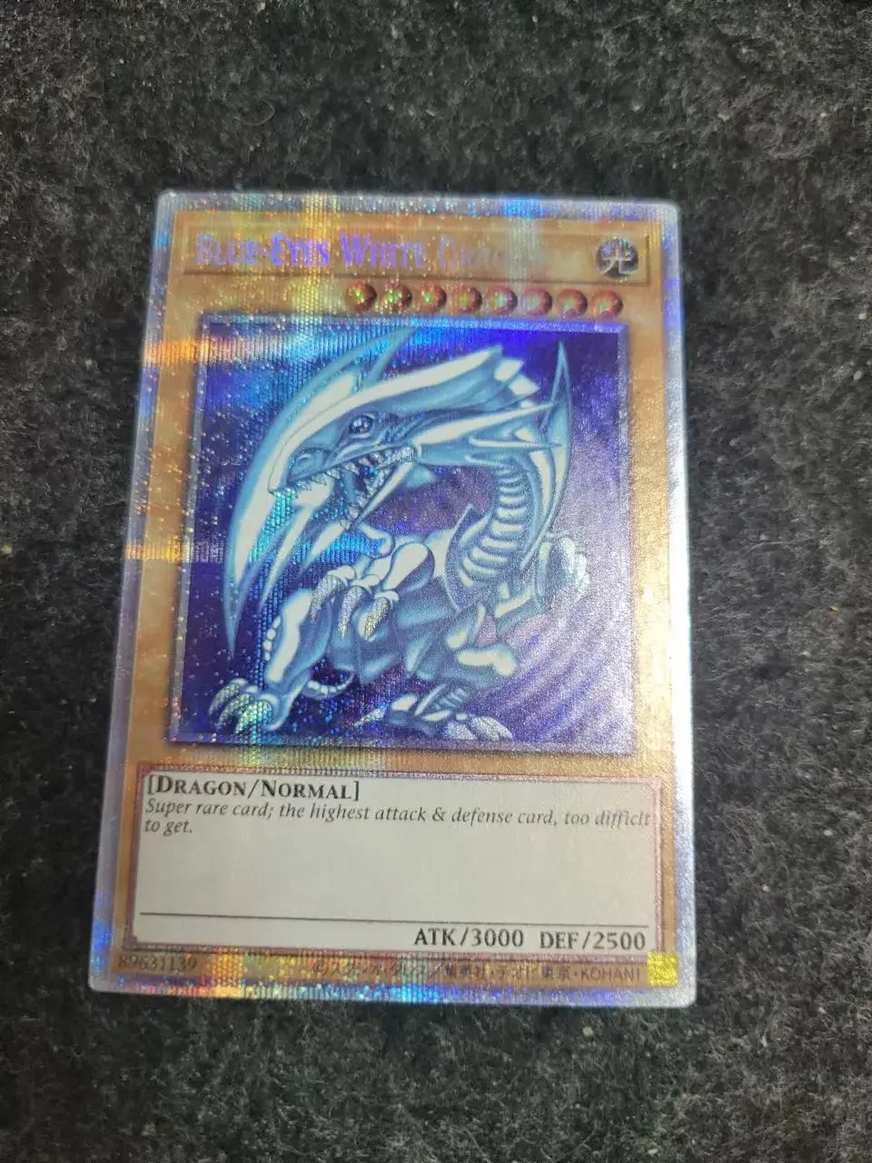 

Yu-Gi-Oh PSER PrismaticSecret Rare Blue-Eyes White Dragon Children's anime cartoon game card toys collection gift（Not Original）