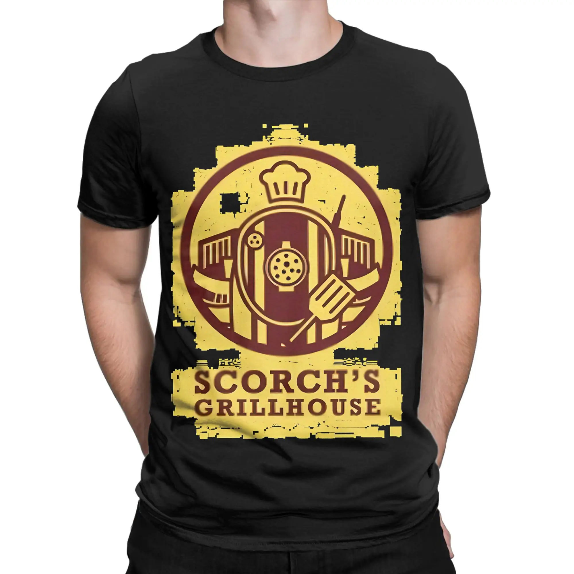 Titanfall 2 scorch Grill house emblem Classic Shirt Graphic Funny 100% Cotton T-Shirt Titanfall Tees Tops For Men