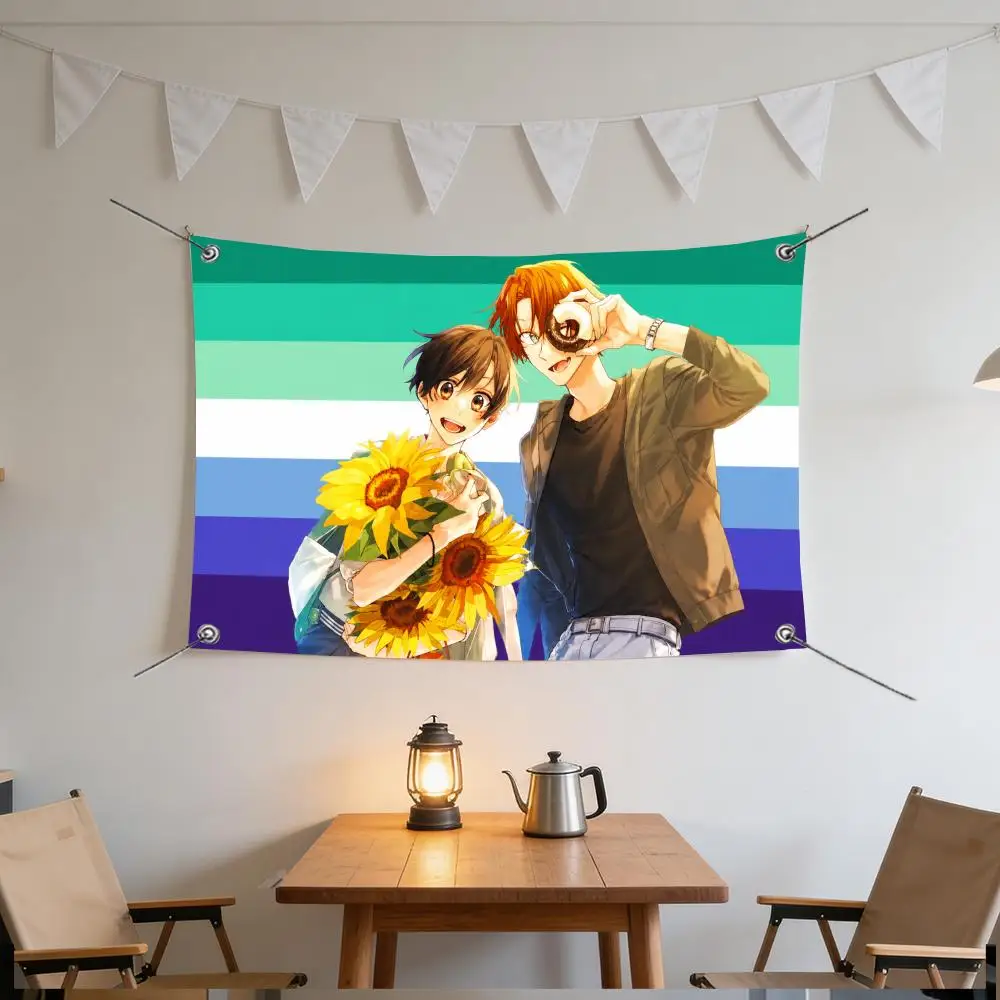 Anime Dark Modern Sasaki and Miyano Flags Specialized for indoor and outdoor home decorations, outdoor camping, and bar parties
