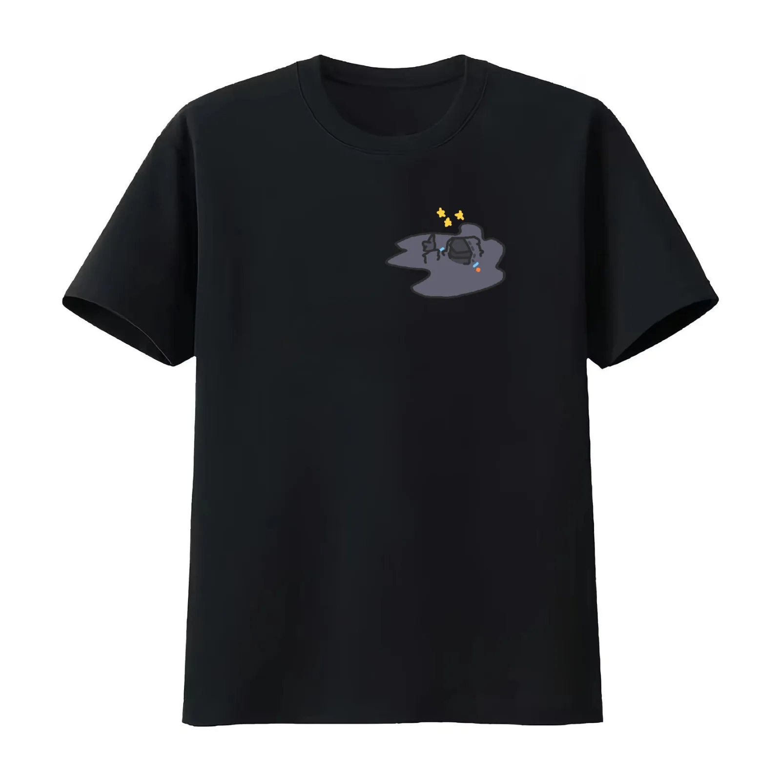 Arknights Doctor Puddle T-Shirt Summer Casual Cotton Tee Oversized Streetwear Tops Vintage Graphic Print Unisex Men Women