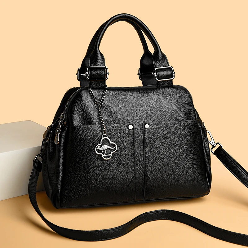 

Women Crossbody Shoulder Tote Bag Fashion Soft Leather Shopping Bag Fashion Office Female Commute Messenger Top Handle Bags Sac