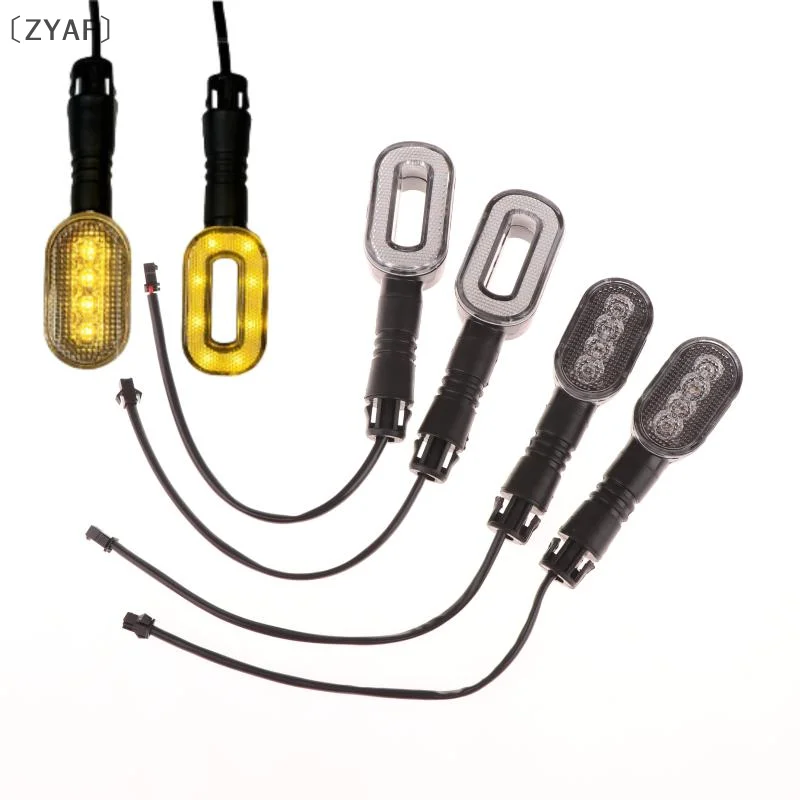 [2 قطعة دراجة بدوره إشارة القرن الضوء الخلفي 36 فولت/48 فولت/60 فولت/72 فولت الدراجة ضوء مصباح تحذير خنق كهربائي دراجة نارية سكوتر أجزاء #1