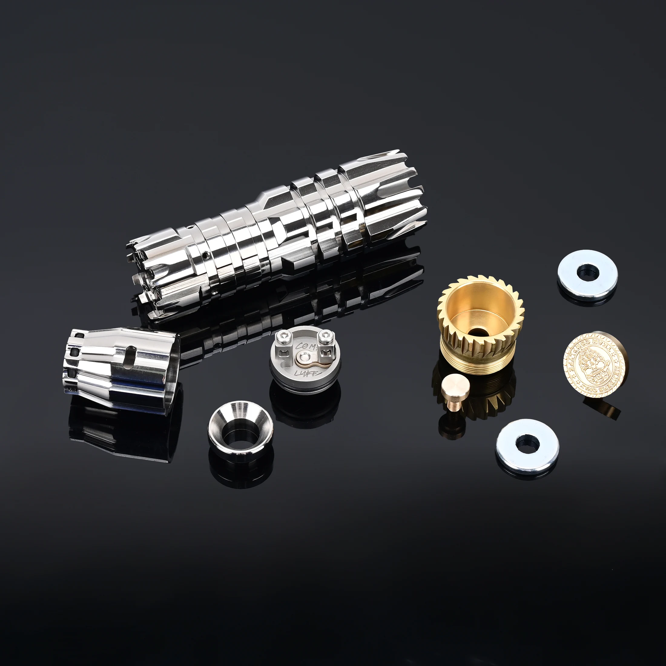 Wolfcoolvape المفترس جمع vape الميكانيكية وزارة الدفاع سبائك التيتانيوم المواد vape طقم عصري 18650 بطارية طقم عصري #3