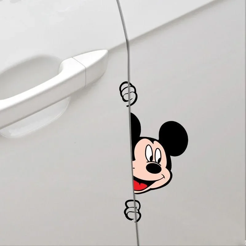 

Disney Peeking Mickey Mouse Car Decal Waterproof Car Anime Sticker Car Accessories Anime Decal for SUV Vehicle Motorcycle