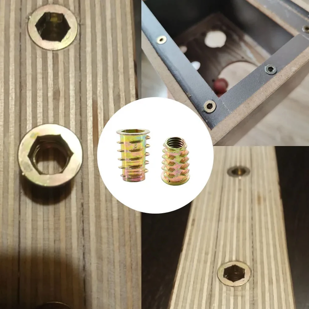 10pcs/lot Zinc Alloy Thread For Wood Insert Nut M4 M5 M6 M8 M10 Flanged Hex Hexagon Drive Head Furniture Nuts I5219847875 10pcs/lot Zinc Alloy Thread For Wood Insert Nut M4 M5 M6 M8 M10 Flanged Hex Hexagon Drive Head Furniture Nuts I5219847875