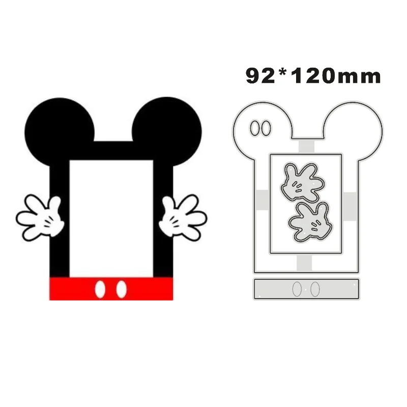 Disney Metal wykrojniki szablony Mickey Mouse dla DIY Album Scrapbooking znaczek karta papierowa tłoczenie 2022 nowy Die Cut