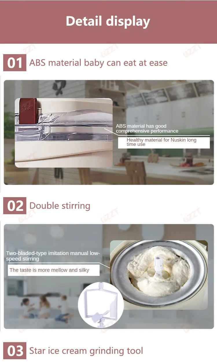 1L برميل آلة مخروط الآيس كريم الأطفال محلية الصنع الفاكهة الآيس كريم المخروط التلقائي الصغيرة صانع الآيس كريم المنزلية