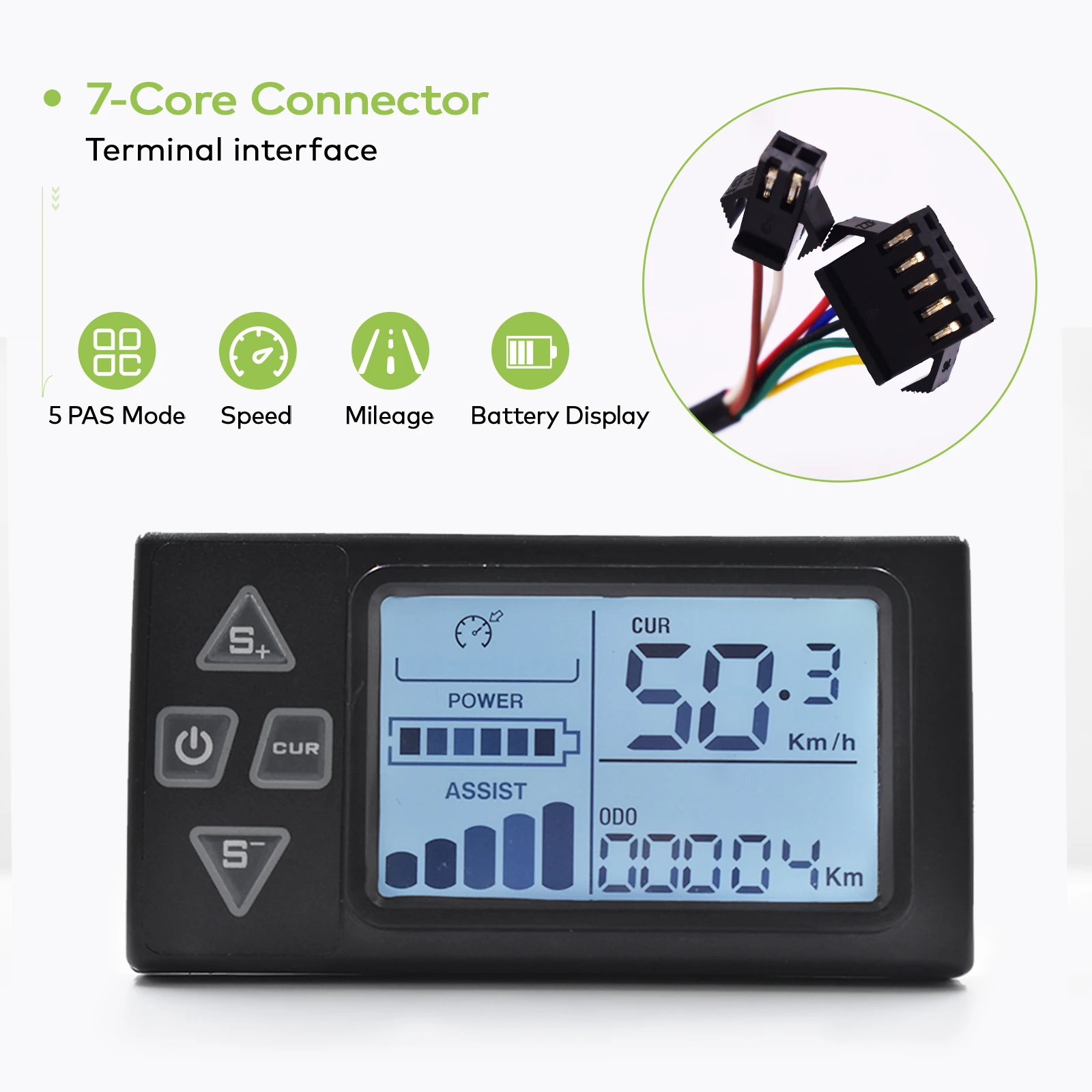 【UART2】 Elektrische fietsdisplay Scooteraccessoires Scooterdisplay Fietscomputer LCD-scherm Fiets Snelheidsmeter