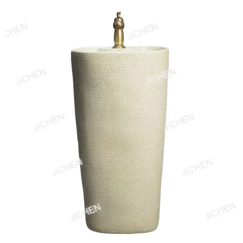 حوض غسيل خارجي صيني عتيق من JCH، حوض عمود الفناء، حوض غسيل حديقة متكامل من الأرض إلى السقف، غسيل خارجي