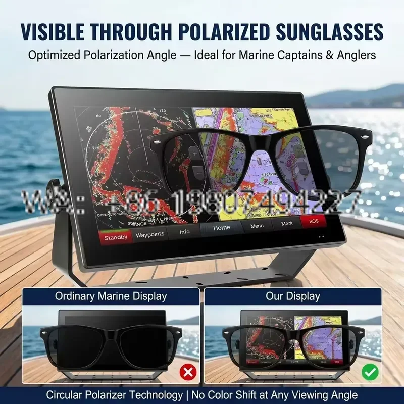 4K Marine IP67 Full Waterproof 15.6 18.5 21.5 Inch Sunlight Readable Touchscreen with Adjustable Bracket