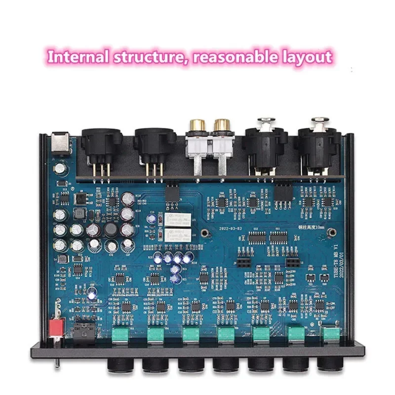 

DC12V 6N3 Vacuum Tube Preamplifier Earphone AMP RCA Single Ended Balance Audio Amplifier With 5 Band EQ Tuning Tone